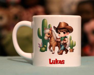 Kindertasse goldiger Cowboy