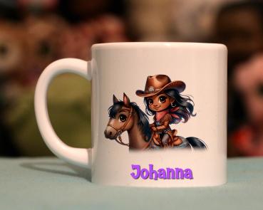 Kindertasse süßes Cowgirl