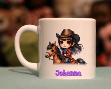 Kindertasse niedliches Cowgirl