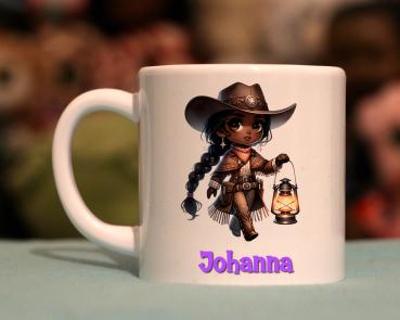 Kindertasse bezauberndes Cowgirl