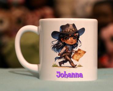Kindertasse goldiges Cowgirl