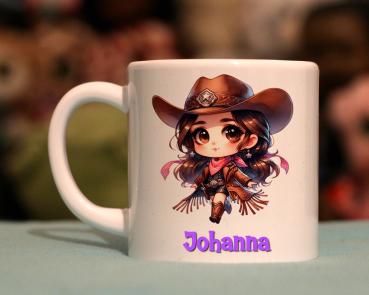 Kindertasse lustiges Cowgirl