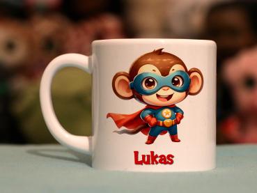 Kindertasse Superheld Affe