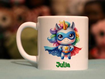 Kindertasse Superheld Einhorn