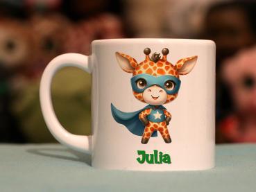Kindertasse Superheld Giraffe