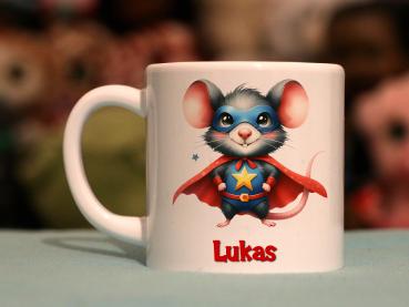 Kindertasse Superheld Maus