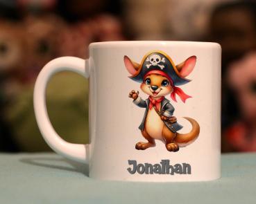 Kindertasse Pirat Känguru