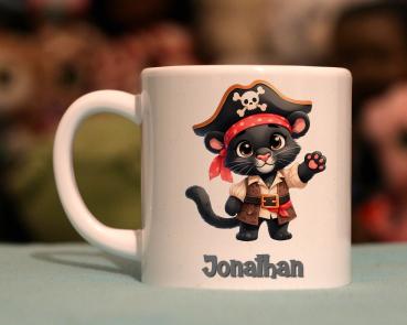 Kindertasse Pirat Katze