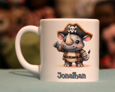 Kindertasse Pirat Nashorn