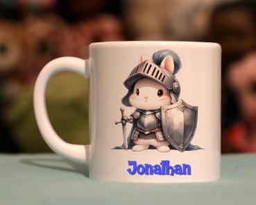 Kindertasse Ritter Hase