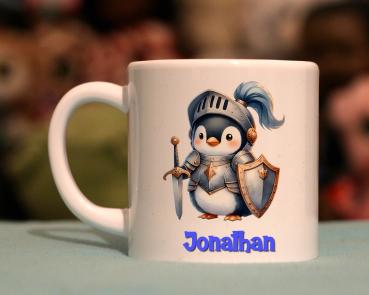 Kindertasse Ritter Pinguin