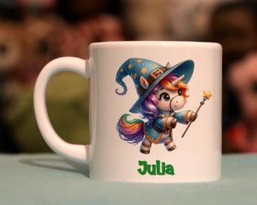 Kindertasse Zauberer Einhorn