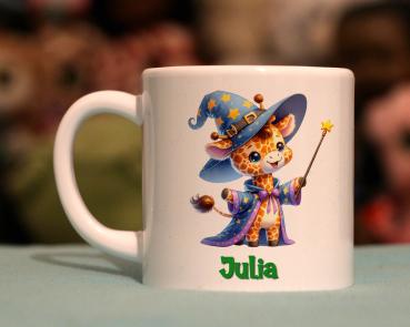 Kindertasse Zauberer Giraffe