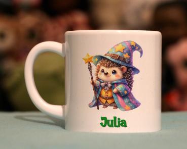 Kindertasse Zauberer Igel