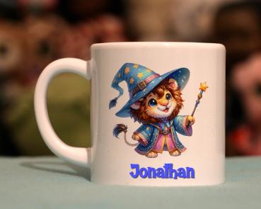 Kindertasse Zauberer Löwe