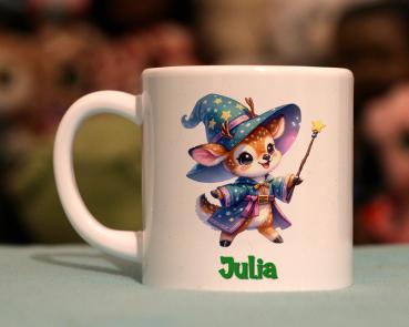 Kindertasse Zauberer Reh