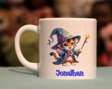 Kindertasse Zauberer Tiger