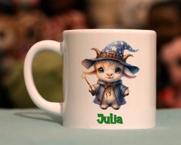 Kindertasse Zauberer Ziege