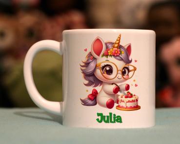 Kindertasse drolliges Einhorn