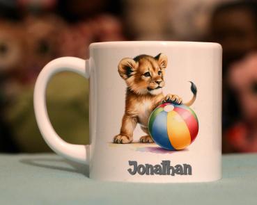 Kindertasse flotter Löwe