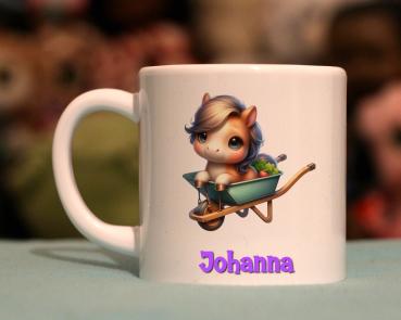 Kindertasse lustiges Pferd