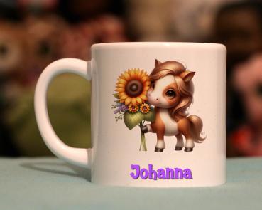 Kindertasse putziges Pferd