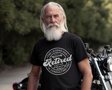 T-Shirt Schwarz - Legend has retired