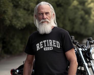 T-Shirt Schwarz - Retired 2024