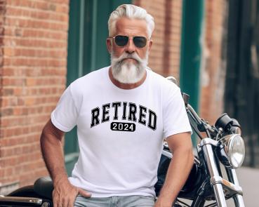 T-Shirt Weiß - Retired 2024