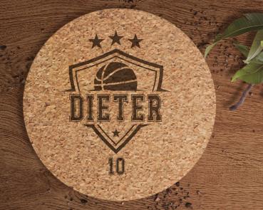 Untersetzer Kork Basketball