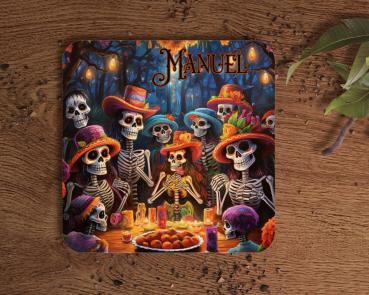 Untersetzer Dia de los Muertos Familie