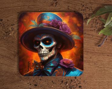 Untersetzer Dia de los Muertos Gentleman