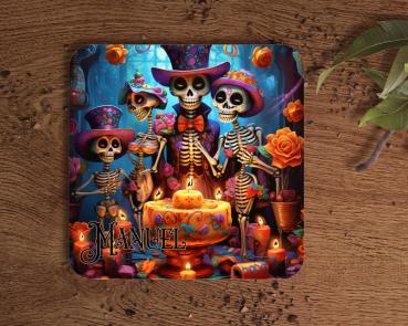 Untersetzer Dia de los Muertos Torte