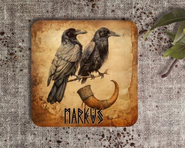 Untersetzer Wikinger Hugin Munin