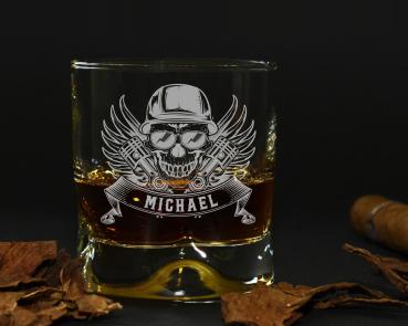 Whiskyglas Schädel
