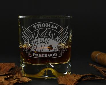 Whiskyglas Poker God