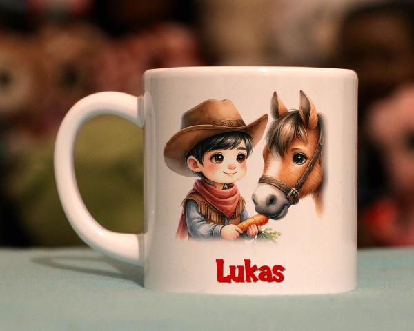 Kindertasse lustiger Cowboy