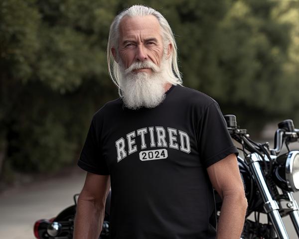 T-Shirt Schwarz - Retired 2024