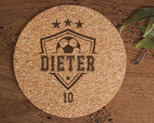 Untersetzer Kork Fußball
