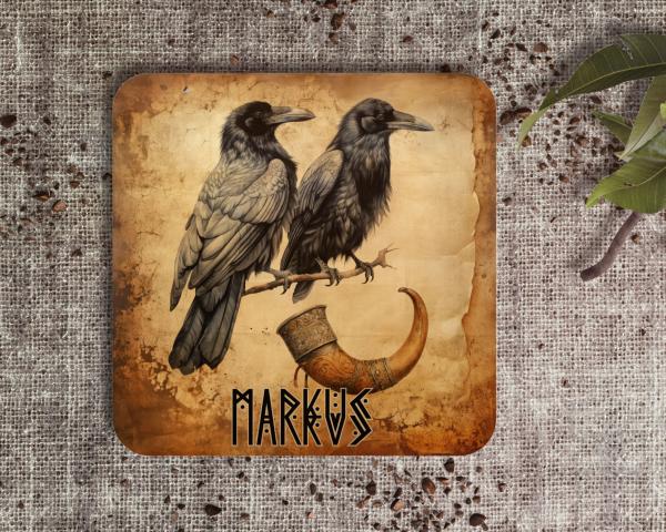 Untersetzer Wikinger Hugin Munin